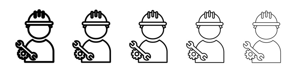 engineering service icon vector outline symbol or illustration