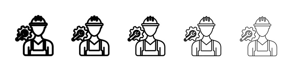 engineering service icon vector outline symbol or illustration