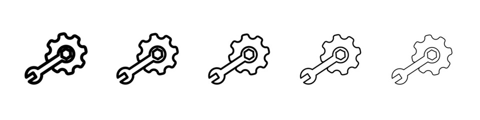 Engineering tool icon vector outline symbol or illustration