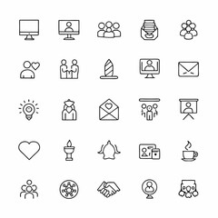 nonprofit business operations icon set         