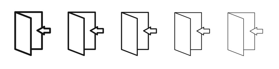 Exit icon vector outline symbol or illustration