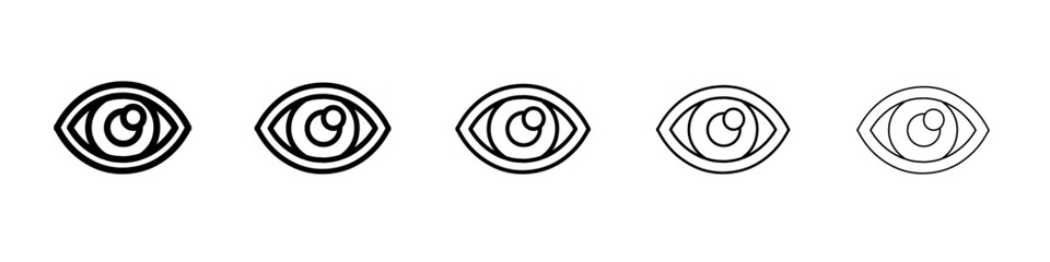 eye icon vector outline symbol or illustration