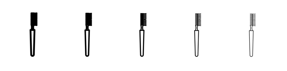 Eyebrow brush icon vector outline symbol or illustration