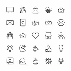 smart home hub and iot icons              