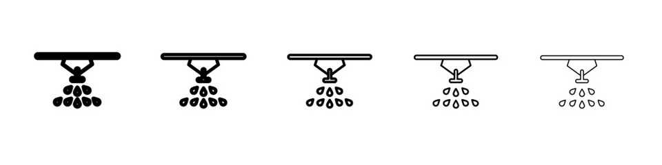fire sprinkler icon vector outline symbol or illustration