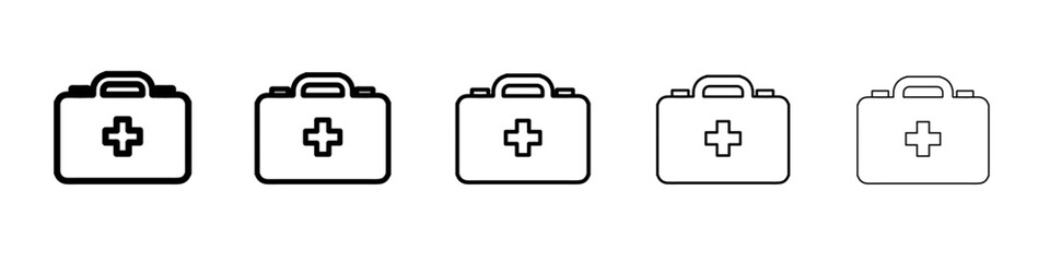 first aid kit icon vector outline symbol or illustration