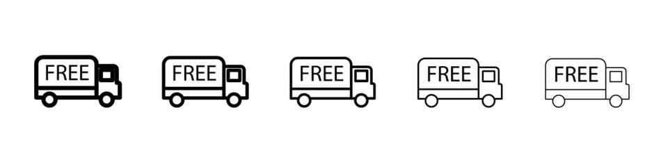 free delivery icon vector outline symbol or illustration
