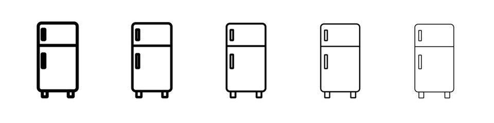Fridge icon vector outline symbol or illustration
