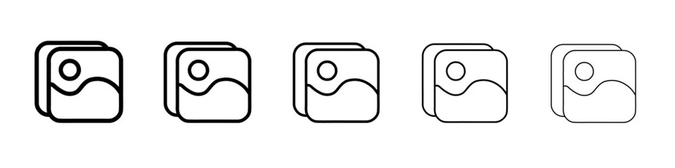 gallery icon vector outline symbol or illustration