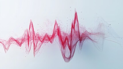 simple backdrop with a symmetrical ECG line pattern and weak medical symbols that represent heartbeats blended into a gentle, pastel-colored gradient