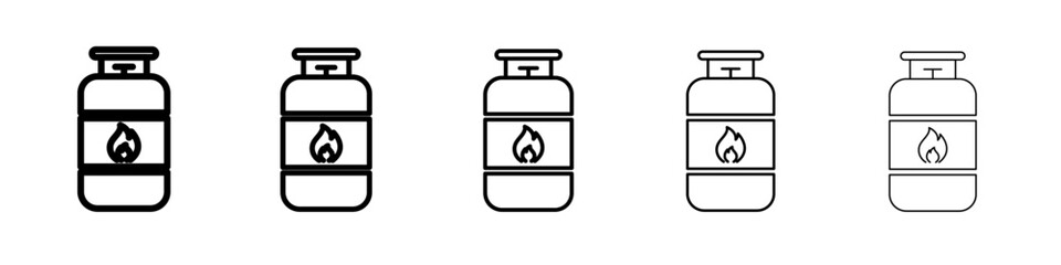 Gas tank icon vector outline symbol or illustration