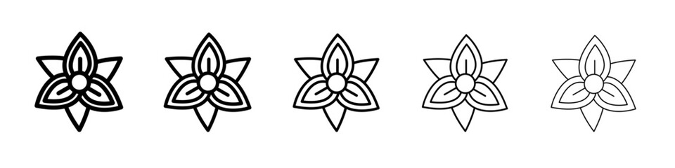 gladiolus icon vector outline symbol or illustration