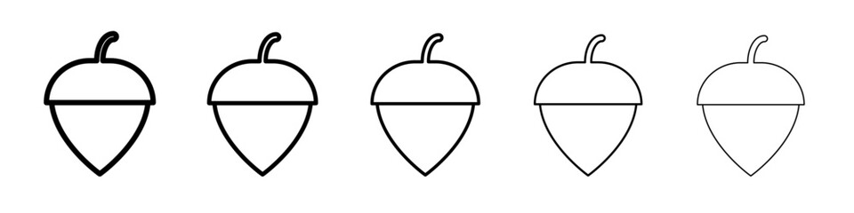 Hazelnut icon vector outline symbol or illustration