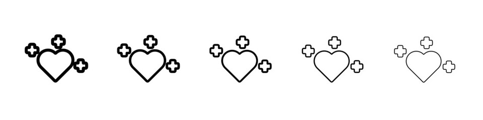 health icon vector outline symbol or illustration