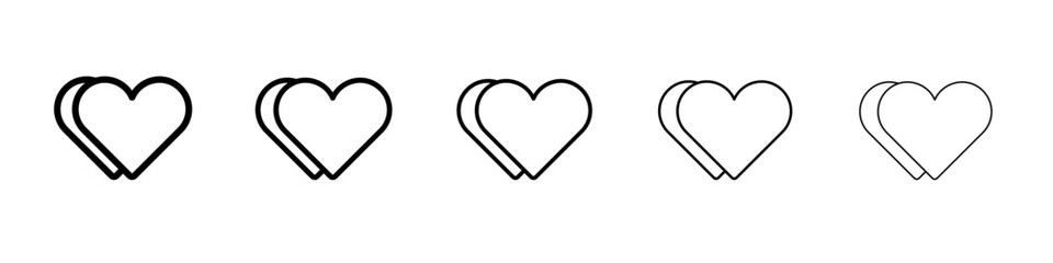 Heart icon vector outline symbol or illustration