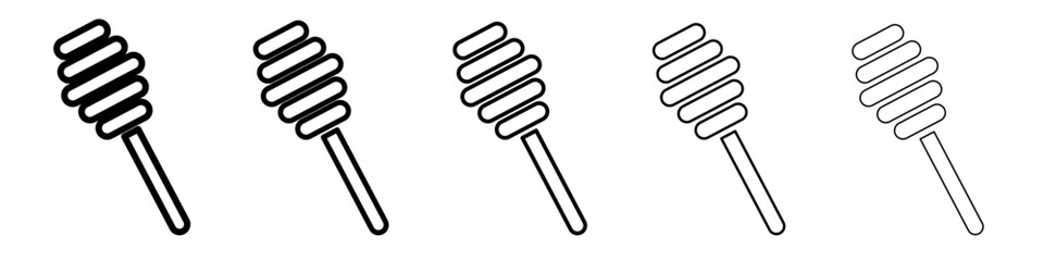 honey dipper icon vector outline symbol or illustration