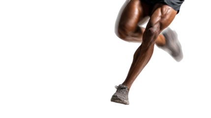 Dynamic athlete in motion showcasing strength and agility. transparent background