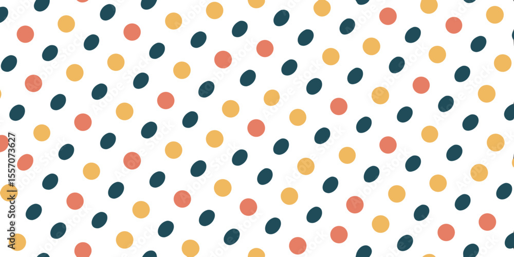 Poster polka dot delight: an elegant abstract pattern of colorful polka dots against a soft background. a m