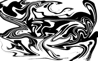 Ink texture. Mix of a white and black paint, closeup. Abstract marbling texture. Handmade ebru technique. Watercolor stains print background. 