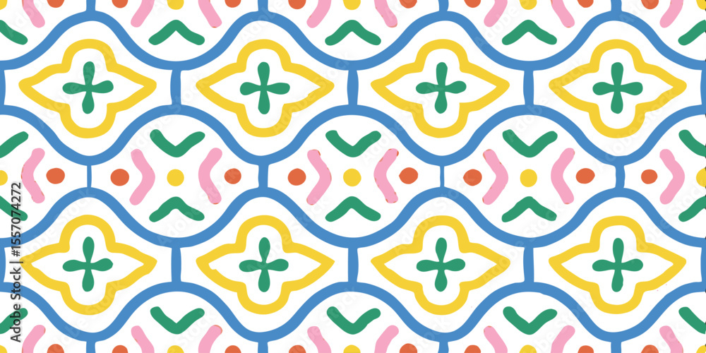 Poster geometric flourish: a vibrant, digitally rendered pattern explodes with a kaleidoscope of color and 