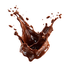 Chocolate Splash with Droplets and Smooth Texture