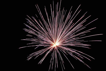 Obraz premium close up of a fireworks display in the night sky