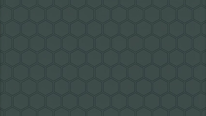 Dark Green Hexagonal Geometric Pattern With Subtle Texture