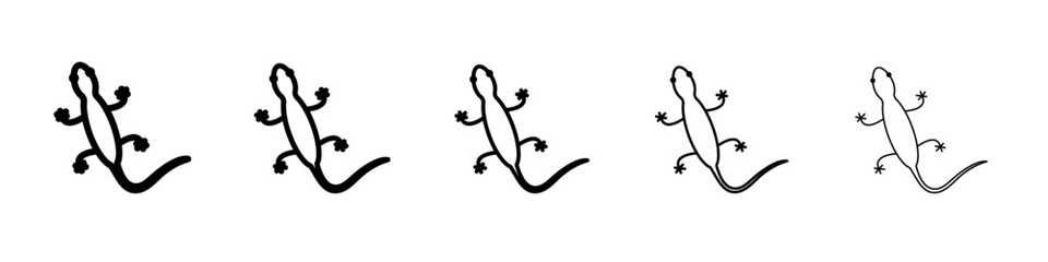 Lizard icon vector outline symbol or illustration