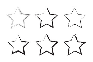 Grunge border in star form