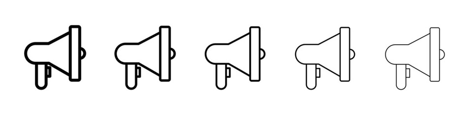 loud speaker icon vector outline symbol or illustration