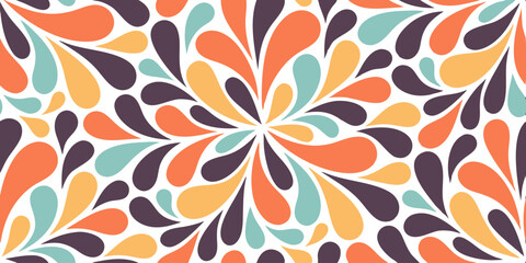 Fototapeta premium Geometric Harmony: A vibrant display of flowing geometric patterns in vivid colors, offering a sense of dynamic movement and creative energy, perfect for adding a touch of artistic flair.