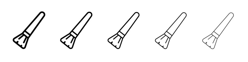 Fototapeta premium makeup brush icon vector outline symbol or illustration
