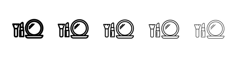 makeup icon vector outline symbol or illustration