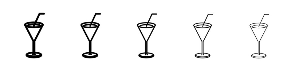 martini glass icon vector outline symbol or illustration