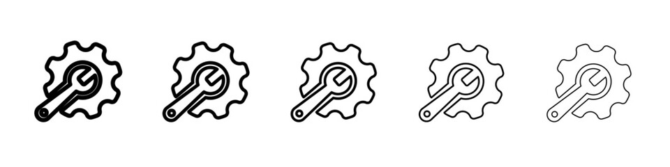 mechanic settings icon vector outline symbol or illustration