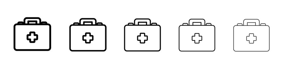 med kit icon vector outline symbol or illustration