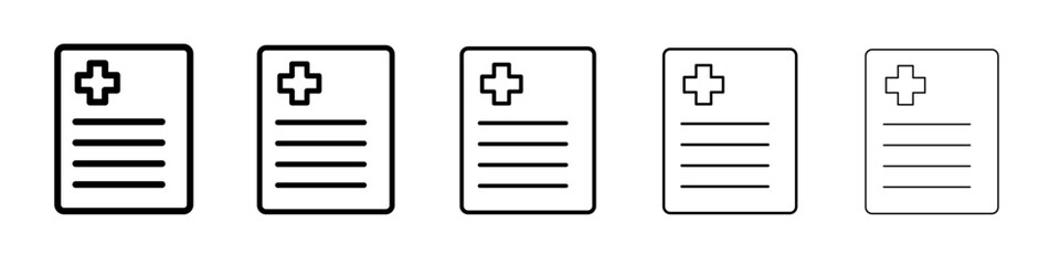 Obraz premium medical report icon vector outline symbol or illustration