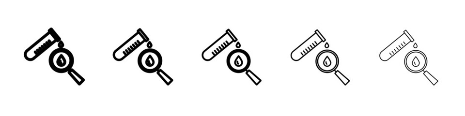 Medical test icon vector outline symbol or illustration