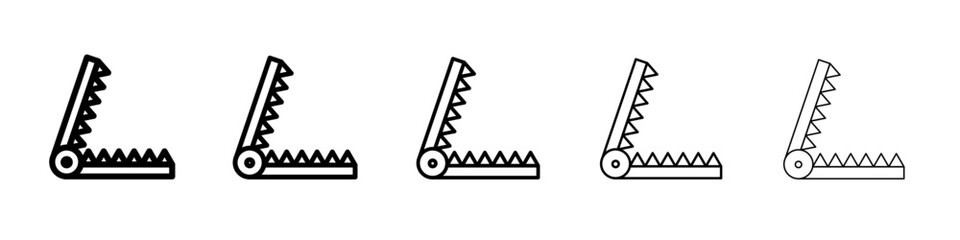 Metal trap icon vector outline symbol or illustration