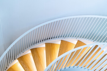 Spiral staircase inside modern building
