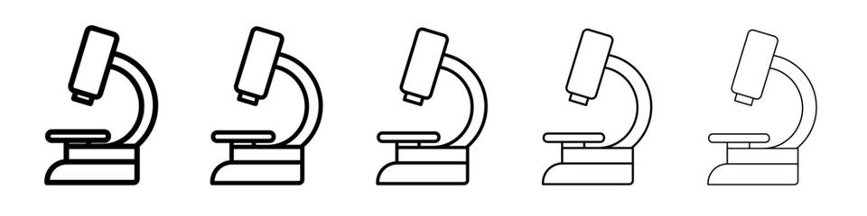 microscope icon vector outline symbol or illustration