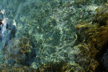 The clarity of water coming out of the Umbul or spring, so that the rocks at the bottom are visible