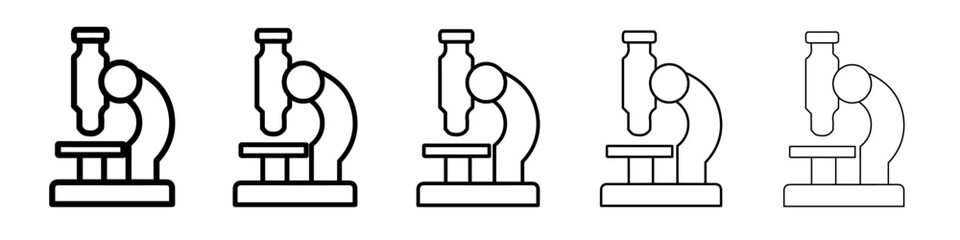 microscope icon vector outline symbol or illustration