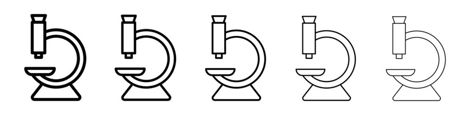 microscope icon vector outline symbol or illustration