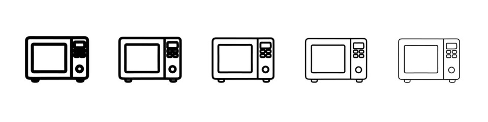 microwave icon vector outline symbol or illustration