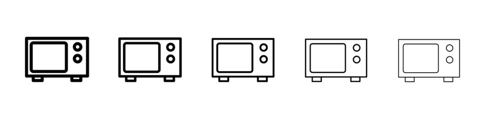 microwave icon vector outline symbol or illustration