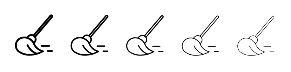 mop icon vector outline symbol or illustration