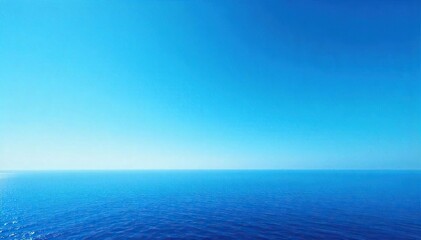 Obraz premium Immersive Blue Expanse Serenity and Freedom in a Vast, Unblemished Sky or Ocean