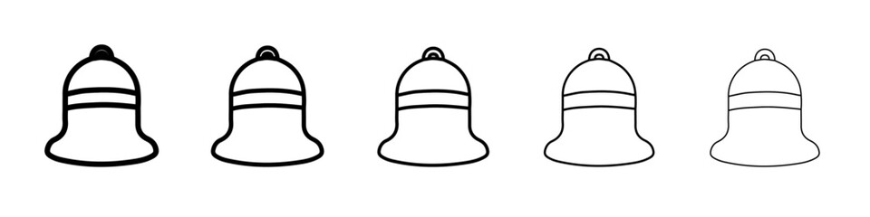 notification icon vector outline symbol or illustration