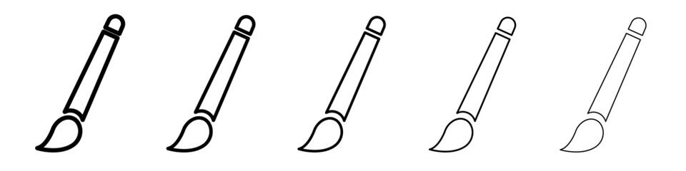 Paint brush icon vector outline symbol or illustration
